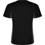 Shanghai sportowa koszulka dziecięca z krótkim rękawem, 16, czarny, szary