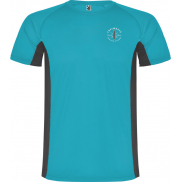 Shanghai sportowa koszulka dziecięca z krótkim rękawem, 12, niebieski, szary