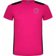 Detroit sportowa koszulka dziecięca z krótkim rękawem, 12, różowy, czarny