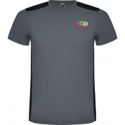 Detroit sportowa koszulka dziecięca z krótkim rękawem, 4, szary, czarny