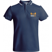 Tamil sportowa koszulka męska polo z krótkim rękawem, 2xl, niebieski, biały