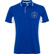 Montmelo koszulka polo unisex z krótkim rękawem, l, niebieski, biały