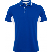 Montmelo koszulka polo unisex z krótkim rękawem, 2xl, niebieski, biały