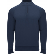 Epiro bluza unisex z długim rękawem i zamkiem błyskawicznym 1/4, l, niebieski