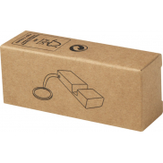 Bosona bambusowy uchwyt na telefon z łańcuchem do kluczy, brazowy