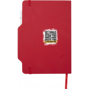 Nexus notatnik A5 w twardej okładce z długopisem i ołówkiem, czerwony