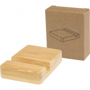 Ebla bambusowy stojak na telefon, brazowy