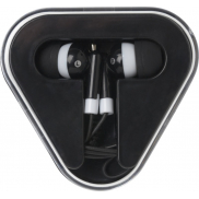 Rebel słuchawki douszne z pudełkiem do przechowywania z tworzyw sztucznych pochodzących z recyklingu, czarny