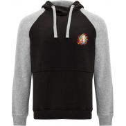 Badet dwukolorowa bluza z kapturem unisex, xs, czarny, szary