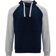 Badet dwukolorowa bluza z kapturem unisex, 3xl, niebieski, szary