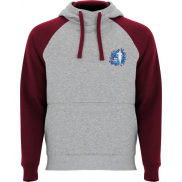 Badet dwukolorowa bluza z kapturem unisex, 2xl, szary, fioletowy