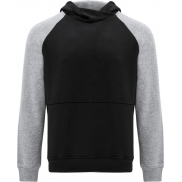 Badet dziecięca dwukolorowa bluza z kapturem, 7/8, czarny, szary