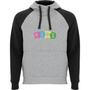 Badet dziecięca dwukolorowa bluza z kapturem, 9/10, szary, czarny