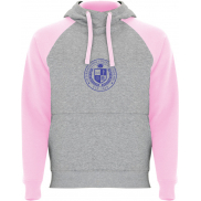 Badet dziecięca dwukolorowa bluza z kapturem, 11/12, szary, różowy