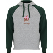 Badet dziecięca dwukolorowa bluza z kapturem, 11/12, szary, zielony