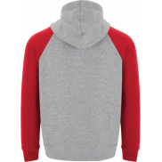 Badet dziecięca dwukolorowa bluza z kapturem, 11/12, szary, czerwony