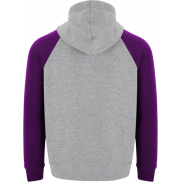 Badet dziecięca dwukolorowa bluza z kapturem, 11/12, szary, fioletowy