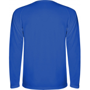 Dziecięca koszulka sportowa Montecarlo z długim rękawem, 8, niebieski