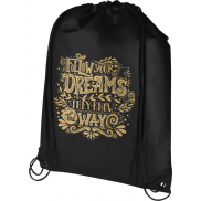 Evergreen torba ściągana sznurkiem o pojemności 5 l z włókiny z recyklingu z certyfikatem GRS, czarny