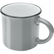 Bari kubek ceramiczny o pojemności 240 ml z błyszczącym wykończeniem, szary