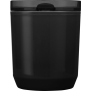 Hudson kubek z podwójnymi ściankami o pojemności 180 ml wykonany z tworzyw sztucznych pochodzących z recyklingu, czarny