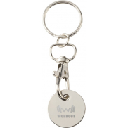 Rory brelok z monetą do wózka, biały