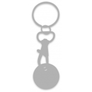 Rory brelok z monetą do wózka, niebieski