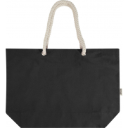 Florida torba plażowa o gramaturze 270 g/m² wykonana z materiałów z recyklingu z certyfikatem GRS 18L, czarny