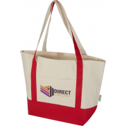 Sam torba na zakupy z bawełny z recyklingu z certyfikatem GRS o gramaturze 320 g/m², czerwony, piasek pustyni