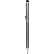 Ore aluminium ballpoint pen with stylus (blue ink), szary