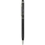 Ore aluminium ballpoint pen with stylus (blue ink), czarny