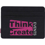 Herschel Charlie uchwyt na kartę RFID wykonany z materiałów z recyklingu, czarny