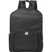 Składany plecak EcoFold z materiału RPET, o pojemności 15 l, czarny