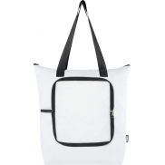 Składana torba termiczna EcoFold z materiału RPET, o pojemności 15 l, biały