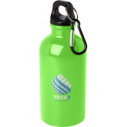 Oregon butelka na wodę o pojemności 400 ml z karabińczykiem wykonana ze stali nierdzewnej z jednowarstwową ścianką z certyfik, z