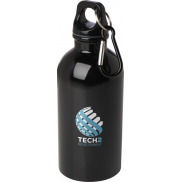 Oregon butelka na wodę o pojemności 400 ml z karabińczykiem wykonana ze stali nierdzewnej z jednowarstwową ścianką z certyfik, c