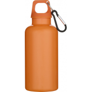 Oregon butelka na wodę o pojemności 400 ml z w jednolitym kolorze z karabińczykiem, wykonana z tworzyw sztucznych pochodzącyc, p