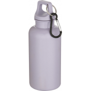 Oregon butelka na wodę o pojemności 400 ml z w jednolitym kolorze z karabińczykiem, wykonana z tworzyw sztucznych pochodzącyc, f