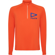 Estambul męska bluza z długim rękawem i zamkiem błyskawicznym na połowie długości, s, pomarańczowy