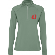 Estambul bluza damska z długim rękawem i zamkiem błyskawicznym na połowie długości, s, zielony