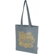 Madras Blend torba na zakupy z bawełny z recyklingu z certyfikatem GRS o gramaturze 140 g/m² i pojemności 7l, szary