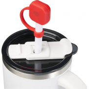 Sip silikonowa osłona słomki , czerwony