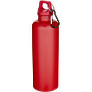 Oregon butelka na wodę o pojemności 750 ml z w jednolitym kolorze z karabińczykiem, wykonana z tworzyw sztucznych pochodzącyc, c