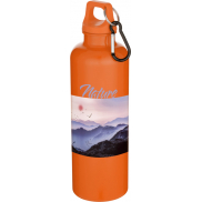 Oregon butelka na wodę o pojemności 750 ml z w jednolitym kolorze z karabińczykiem, wykonana z tworzyw sztucznych pochodzącyc, p