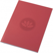 Notatnik A5 Novella Austen z miękką okładką z materiału z recyklingu, 50 kartek, czerwony