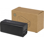 Acamar powerbank do laptopa o pojemności 20 000 mAh i mocy 70 W z aluminium z recyklingu, czarny