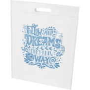 EcoSeal torba na zakupy o pojemności 5 l z włókniny z recyklingu z certyfikatem GRS, biały