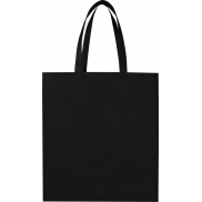 EcoSeal torba na zakupy z dnem wykonana z włókiny z recyklingu z certyfikatem GRS o pojemności 12 l, czarny