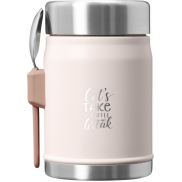 Słoik na żywność Stanley Legendary z łyżko-widelcem, o pojemności 400 ml, różowy