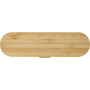 Runa zestaw sztućców z bambusową pokrywką, brazowy